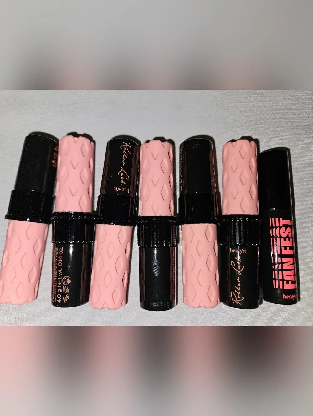 Lot of 7....6 Benefit roller lash Mascara Tubes and fan fest mascara